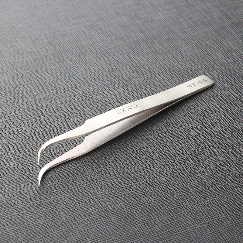 Stainless Steel Curved Sharp Tweezers