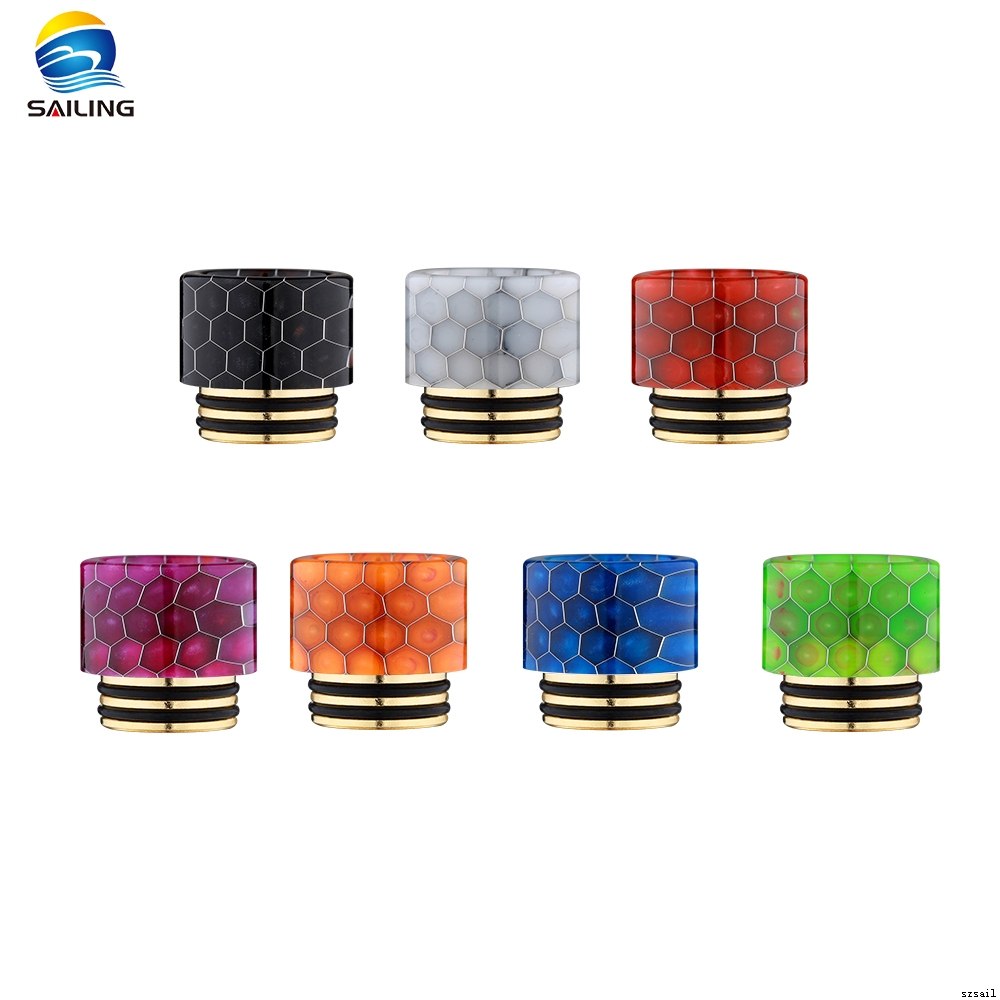 SS gilding+Epoxy Resin Snake Pattern 810 Drip Tips for TFV8/TFV12