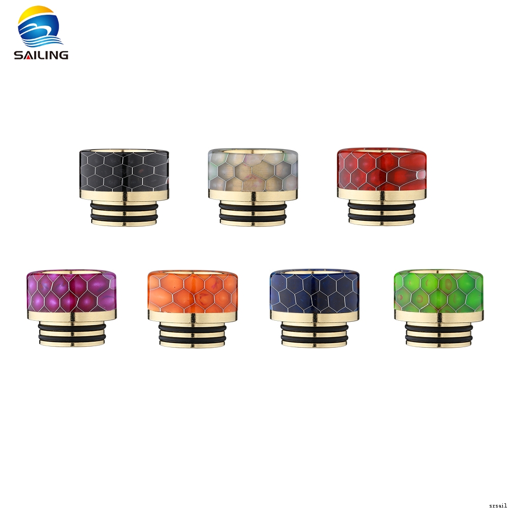 SS gilding+Epoxy Resin Snake Pattern 810 Drip Tips for TFV8/TFV12