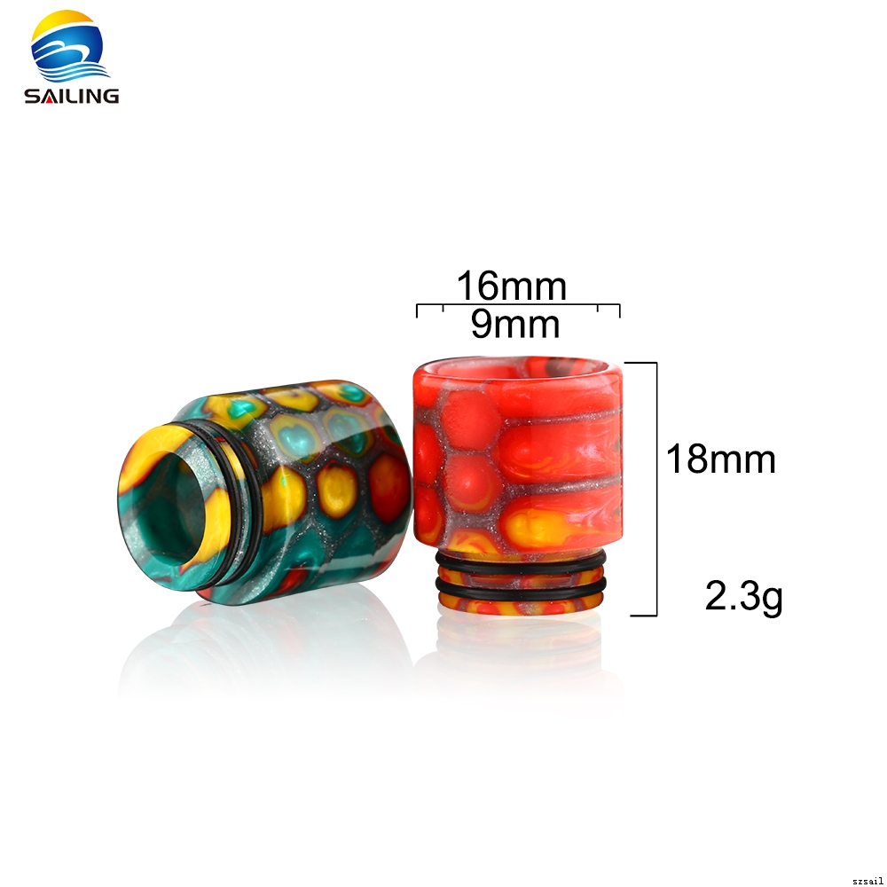 Snake Pattern Resin 810 Drip Tips