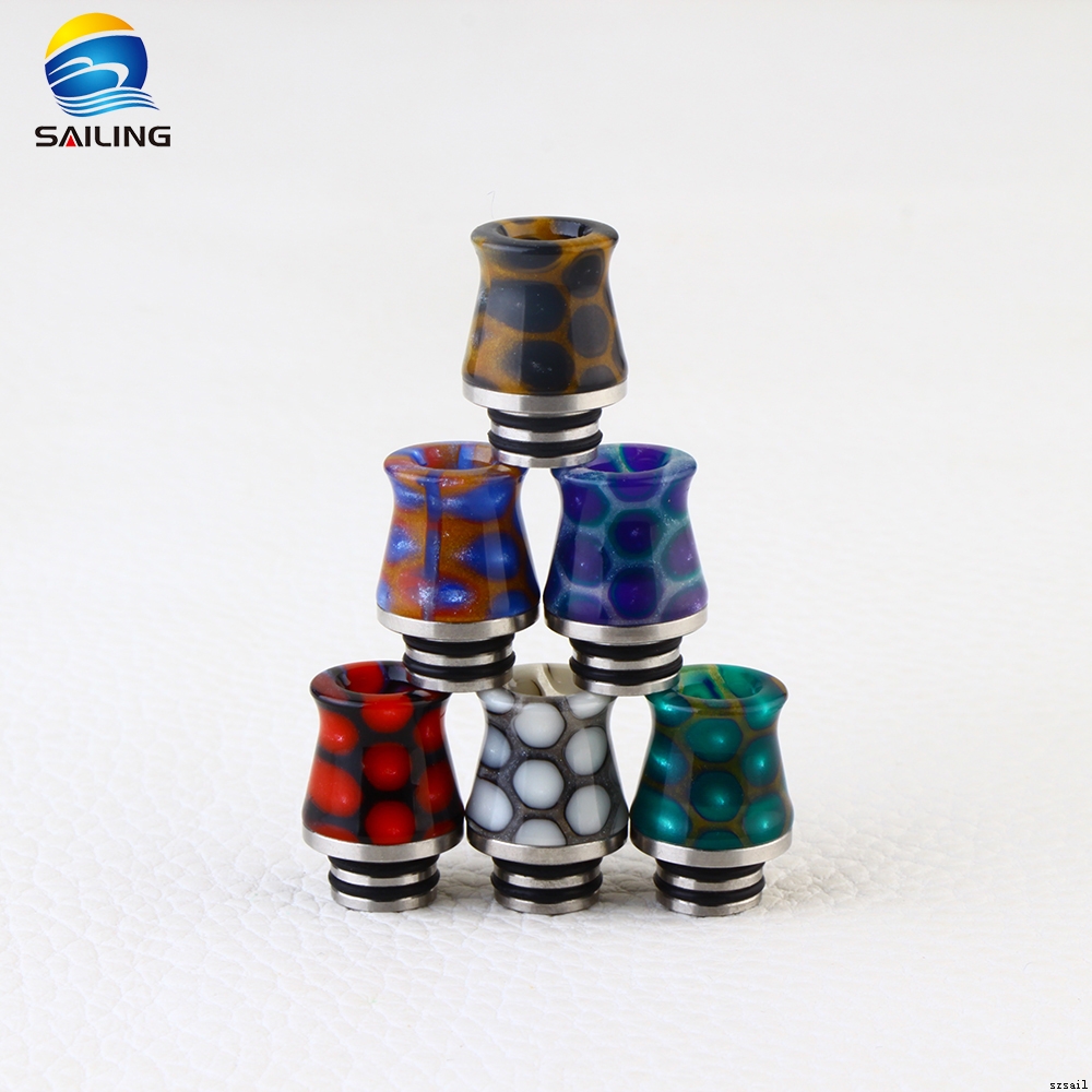 SS+Epoxy Resin Snake Pattern 510 Drip Tips