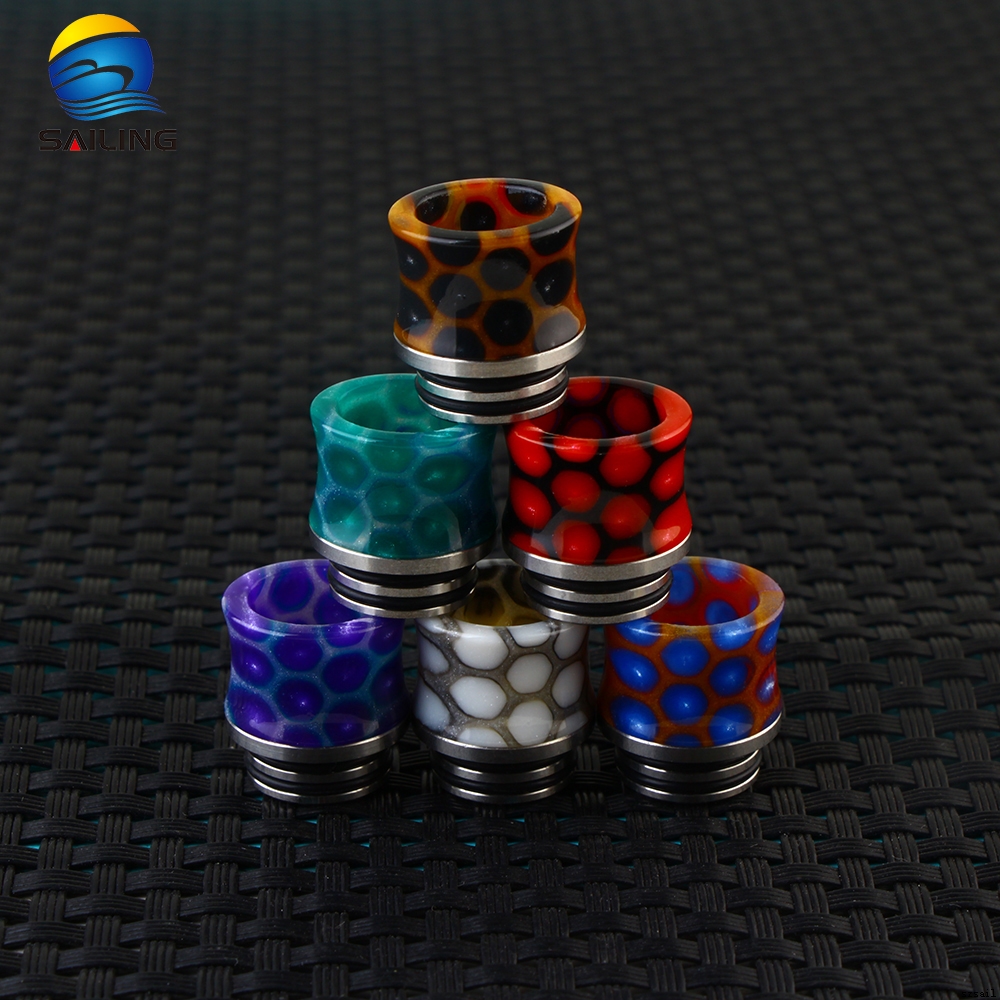 SS+Epoxy Resin Snake Pattern 510 Drip Tips