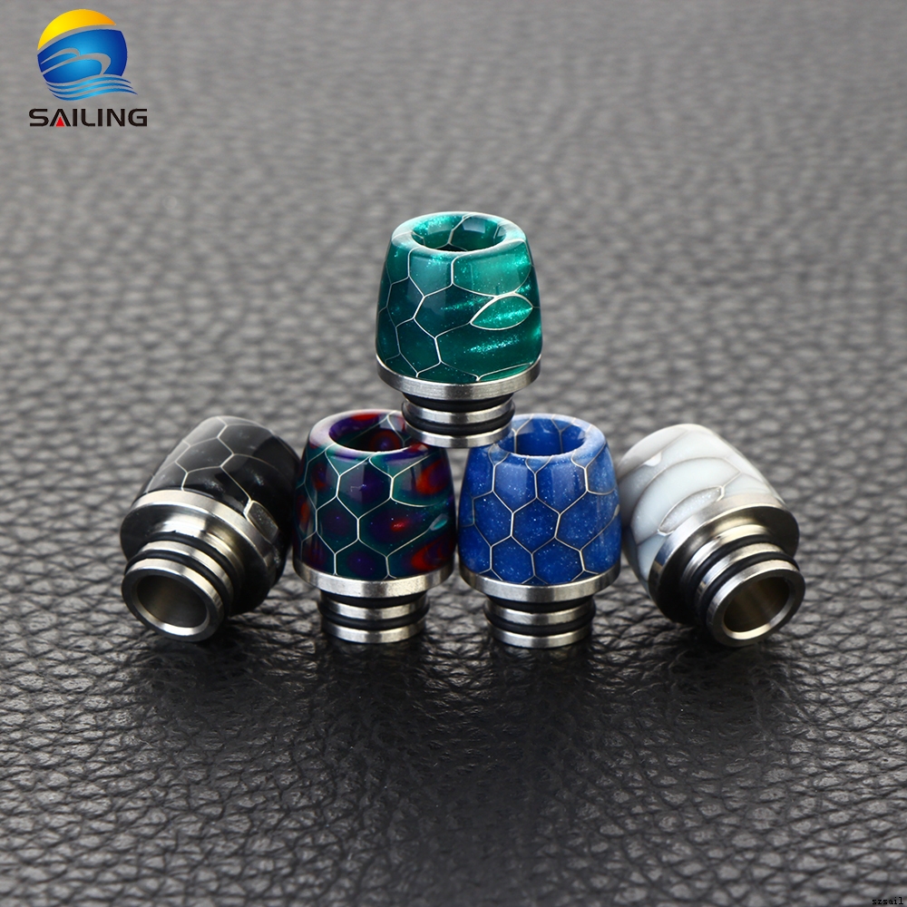 SS+Epoxy Resin Snake Pattern 510 Drip Tips