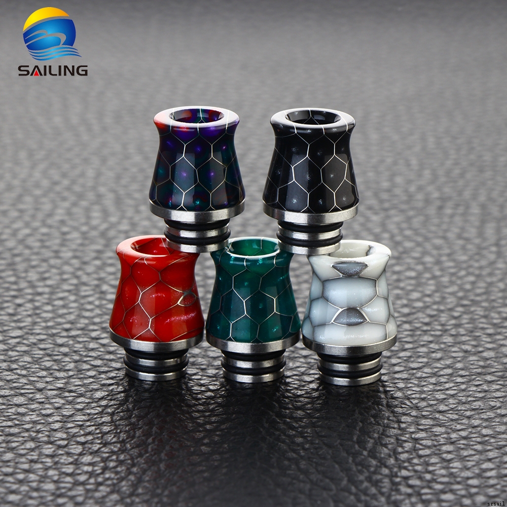 SS+Epoxy Resin Snake Pattern 510 Drip Tips